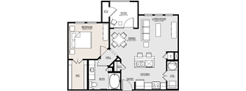 A2 Floor Plan at McCarty Commons, San Marcos, 78666