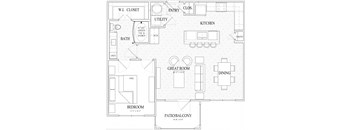 A2 Floor Plan at Dryden, Humble