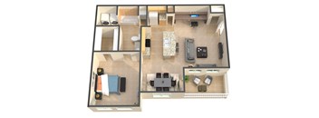 A2 Floor Plan at Ashley House, Katy, TX, 77450