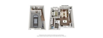 A4 Floor plan at Kessler, Fort Worth, Texas