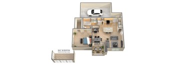 A4 Floor Plan at Ashley House, Katy, TX, 77450