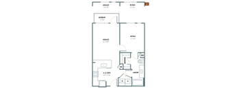 A2 Floor Plan at Gatsby on Ross, Dallas, TX, 75204