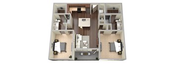 2 bed 2 bath at Aviator West 7th Apartments , Fort Worth, 76107