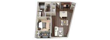 1 bed 1 bath Q at Aviator West 7th Apartments , Fort Worth, Texas