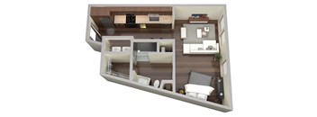 1 bed 1 bath B at Aviator West 7th Apartments , Fort Worth, 76107