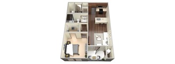 1 bed 1 bath C at Aviator West 7th Apartments , Fort Worth, Texas