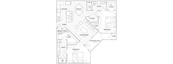 B2 Floor Plan at Dryden, Humble, TX, 77346