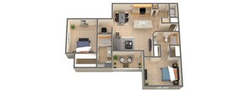 B2 Floor Plan at Ashley House, Katy