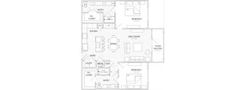 B3 Floor Plan at Dryden, Humble, TX