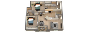 B3 Floor Plan at Ashley House, Katy, TX