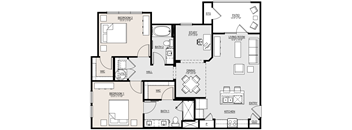 B4 Floor Plan at McCarty Commons, San Marcos, 78666