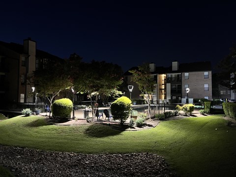Well-lit park at Brook Meadow Village, Austin, TX, 78758