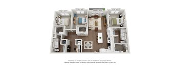 C1 floor plan at Kessler, Fort Worth, 76137