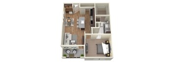 A3 Floor Plan at Heights West 11th, Texas, 77008