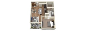 A4 Floor Plan at Heights West 11th, Houston