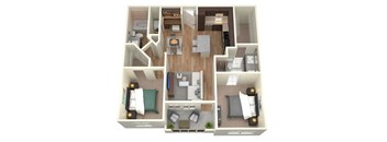 B1 Floor Plan  at Heights West 11th, Texas, 77008