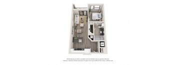 A1 Floor Plan at Durham Heights, Houston, Texas