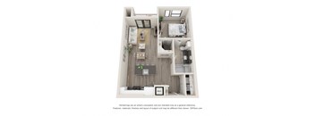 A2B Floor Plan at Durham Heights, Houston, TX