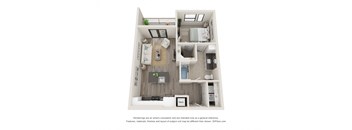 A2HC Floor Plan at Durham Heights, Houston, 77008