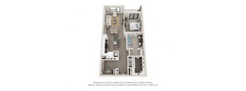 A4 Floor Plan at Durham Heights, Texas, 77008