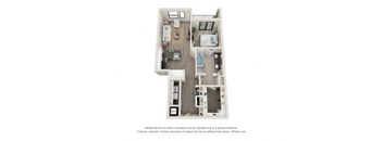 A5 Floor Plan at Durham Heights, Houston, TX, 77008