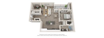 A6 Floor Plan at Durham Heights, Houston, TX