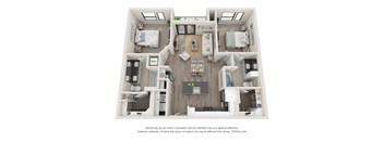 B1 Floor Plan at Durham Heights, Houston, Texas