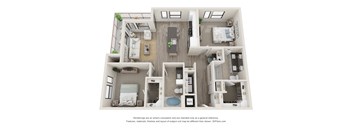 B2 Floor Plan at Durham Heights, Houston