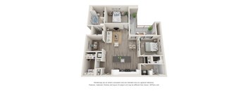 B4A Floor Plan at Durham Heights, Texas