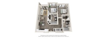 B6 Floor Plan at Durham Heights, Houston, 77008