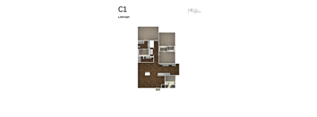 C1 - 3 Bed 2 Bath Floor Plan at Melia, San Antonio, TX, 78229