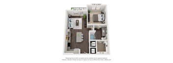 A1 Floorplan at Park Hill, Dallas, 75211