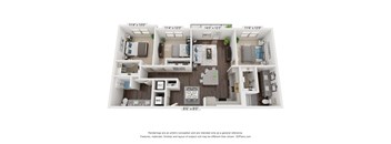 C1 Floorplan at Park Hill, Texas
