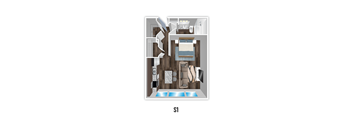 A0 Floorplan1 at Republic at Alamo Heights, San Antonio, TX, 78209