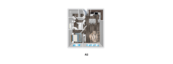 A2 Floorplan1 at Republic at Alamo Heights, Texas, 78209
