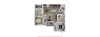 2 bed 2 bath B2 Floor Plan at Seville at Clay Crossing, Texas