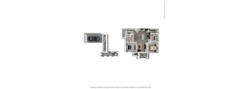 2 bed 2 bath B4 Floor Plan at Seville at Clay Crossing, Katy, Texas