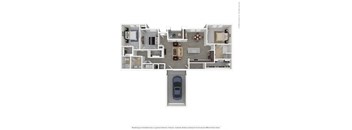 3 bed 2 bath C3 Floor Plan at Seville at Clay Crossing, Katy, TX, 77449