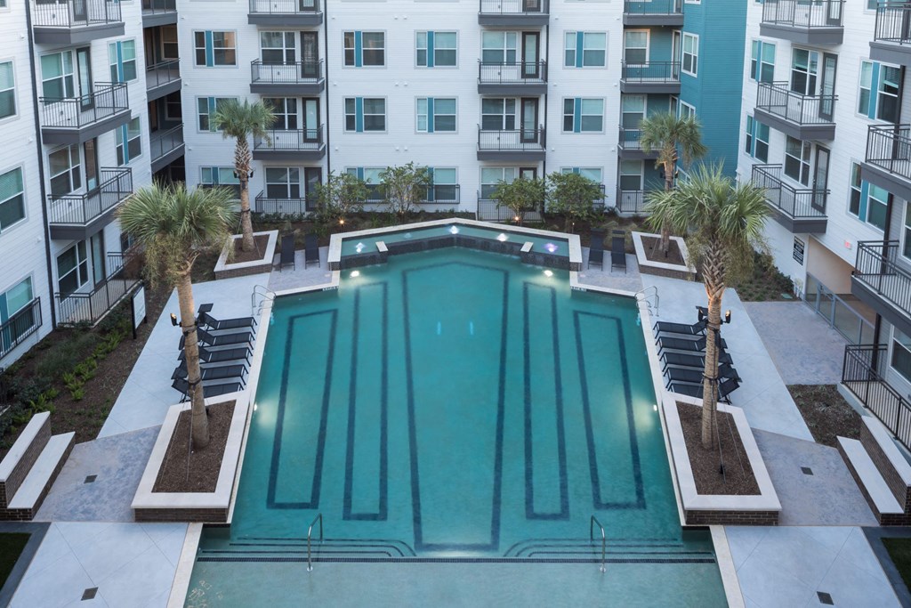 Aerial Pool View at Gatsby on Ross, Dallas, TX