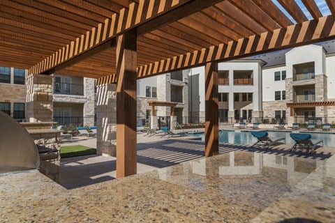 Outdoor Grill With Intimate Seating Area at McCarty Commons, San Marcos, TX