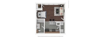 Studio 1 bath at Rosemary Apartments, Conroe, TX