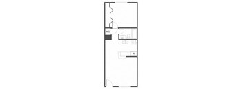 A1 Floor Plan at The Collection Lady Bird Lake, Austin, TX, 78741