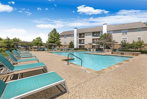 Poolside Relaxation Area at The Ranch at Fossil Creek, Texas, 76137