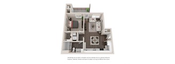 A1 Floor Plan at Aurora Apartments, California