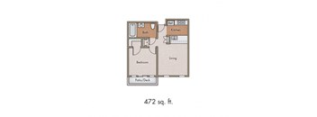 Huntington Plaza 2 bedroom 472 square feet