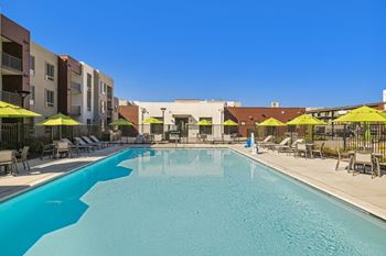 the swimming pool at the addison apartments