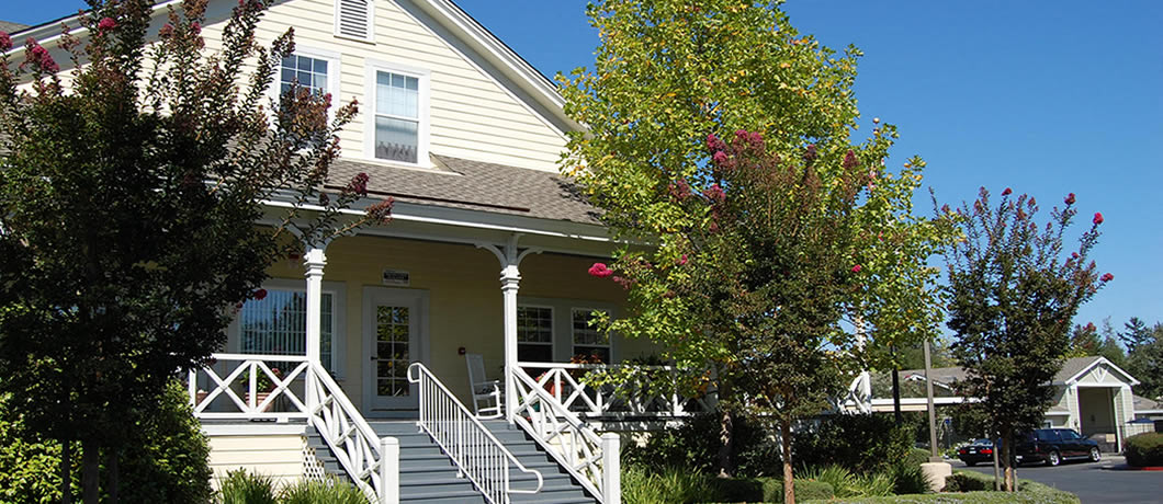 The Reserve at Napa building and tree