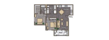 2 bedroom 2 bathroom floor plan approximately 859 square feet