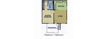 The Reserve at Napa, Napa, CA 1 bedroom 2D floorplan