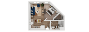 A2 Floor Plan at Mainline North Apartments - Santa Clara, CA, Santa Clara California
